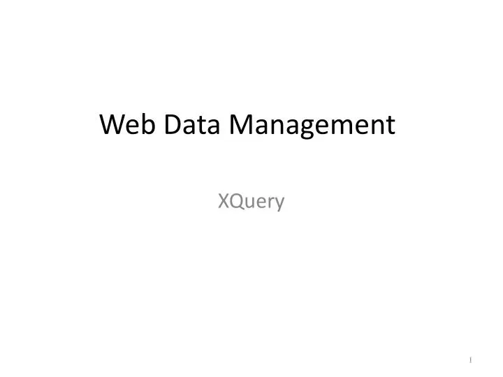 web data management