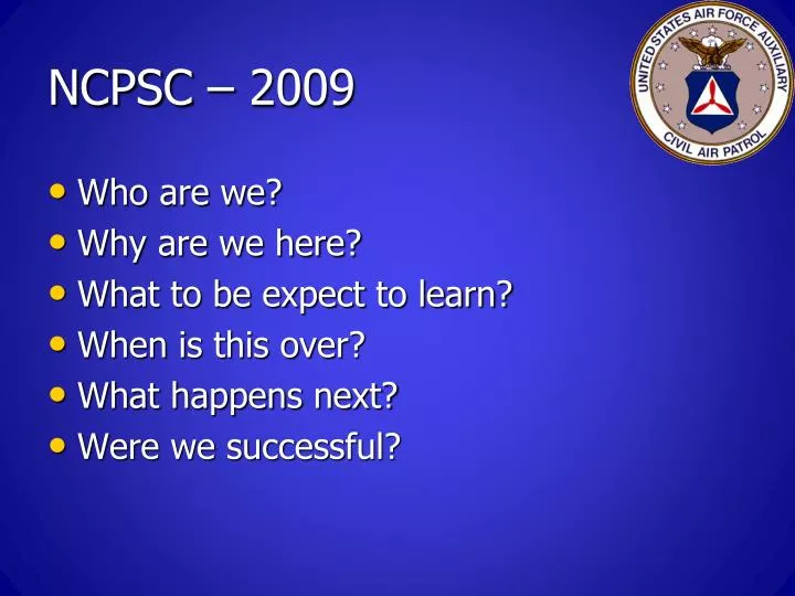 ncpsc 2009