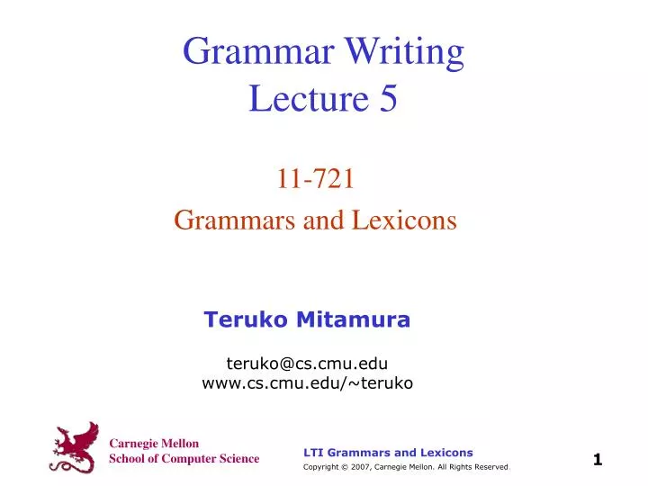 grammar writing lecture 5