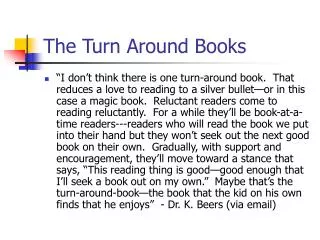 The Turn Around Books