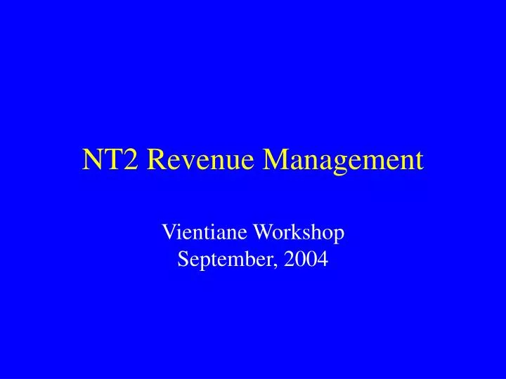 nt2 revenue management