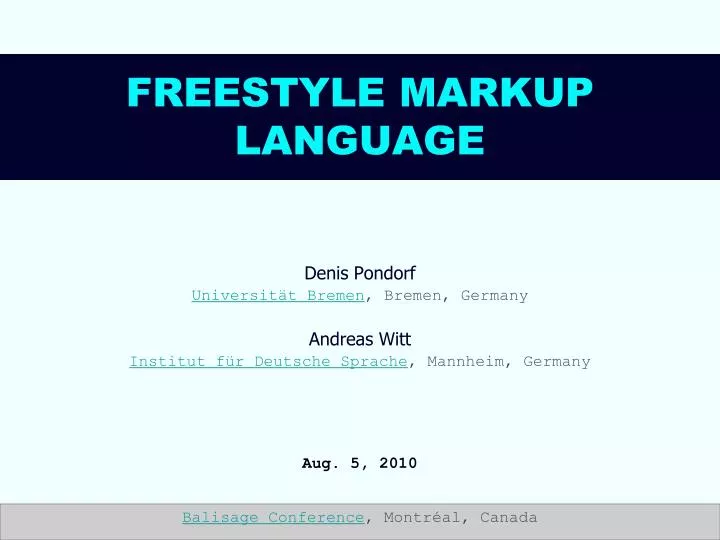 freestyle markup language