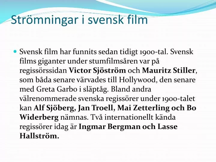 str mningar i svensk film