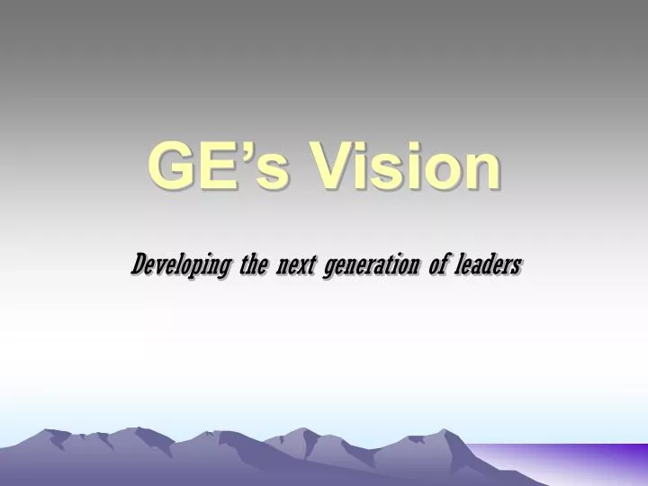 ge s vision