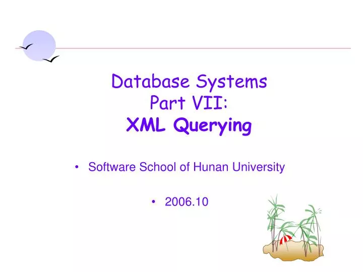 database systems part vii xml querying