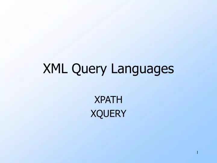 xml query languages