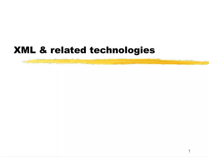xml related technologies