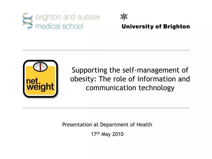 supporting the self management of obesity the role of information and communication technology
