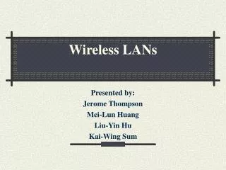 Wireless LANs