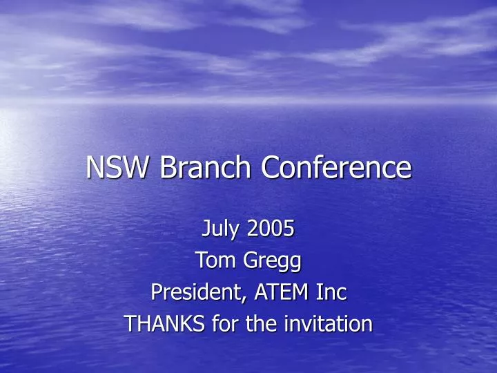 nsw branch conference