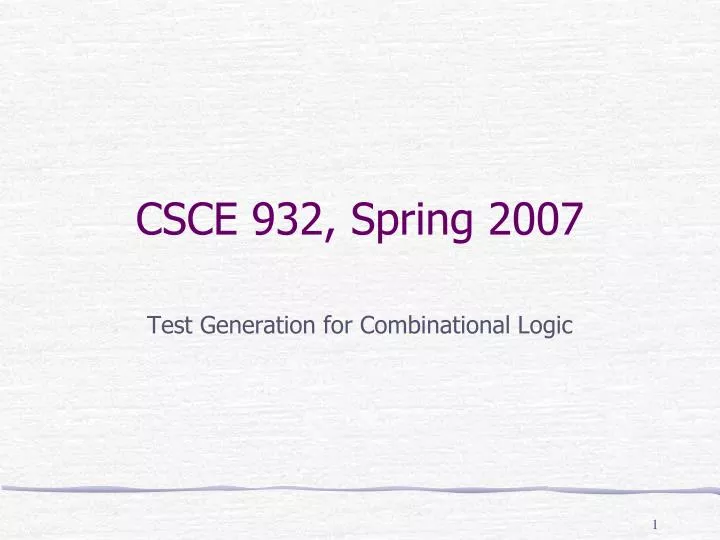 csce 932 spring 2007