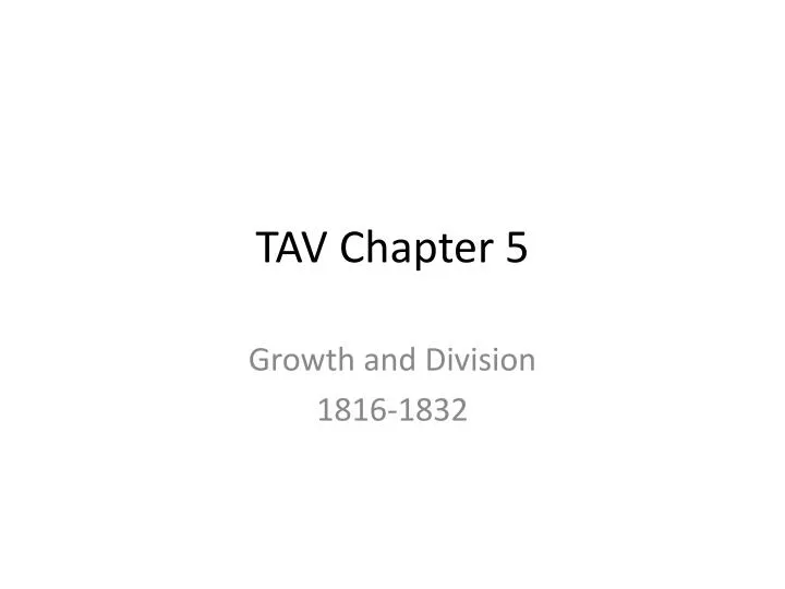 tav chapter 5