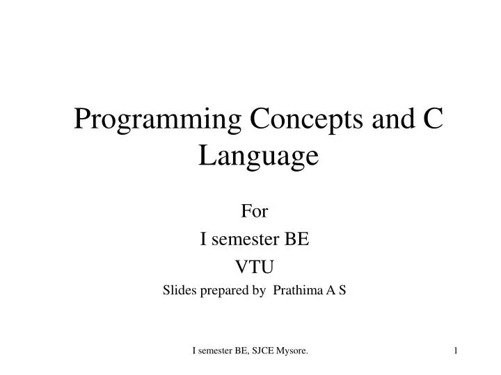 programming concepts and c language