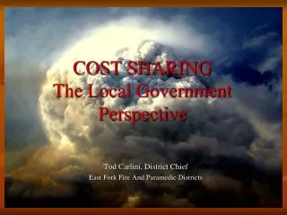 COST SHARING The Local Government Perspective