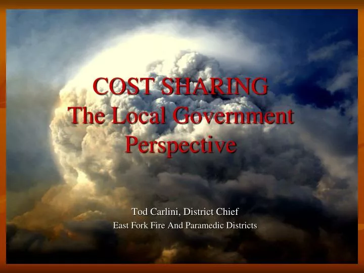 cost sharing the local government perspective