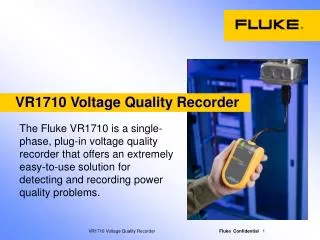 VR1710 Voltage Quality Recorder