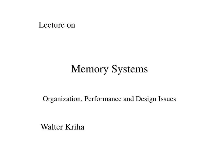 memory systems