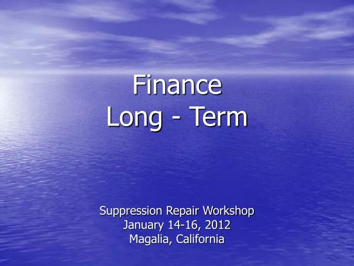 finance long term