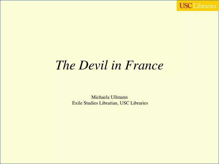 the devil in france