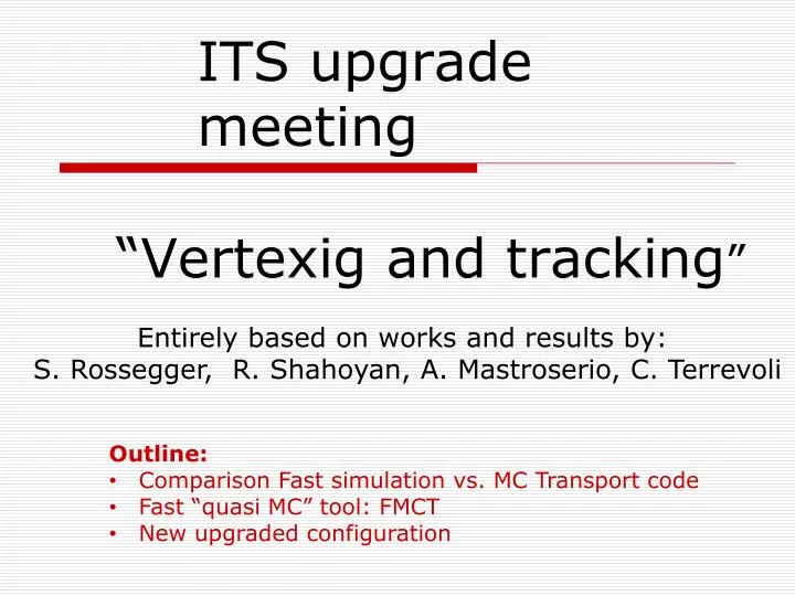 vertexig and tracking