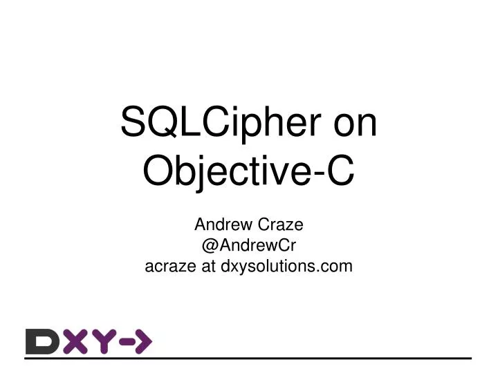 sqlcipher on objective c
