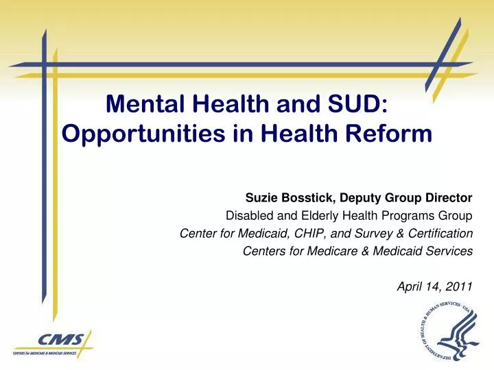 mental health and sud opportunities in health reform