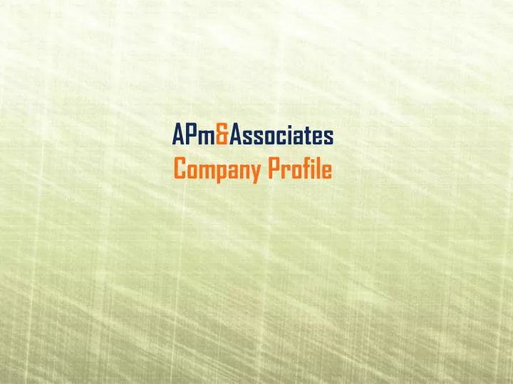apm associates company profile