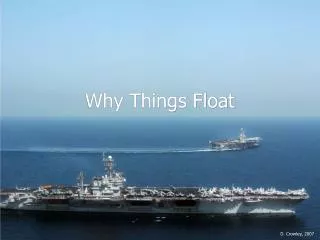 Why Things Float