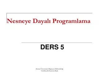 nesneye dayal programlama