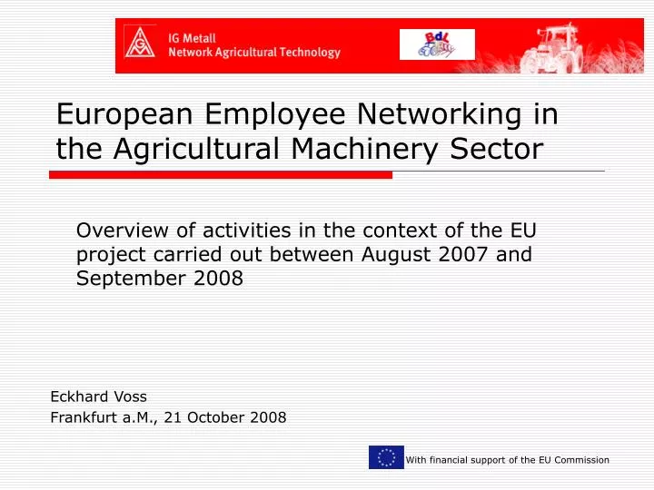 european employee networking in the agricultural machinery sector