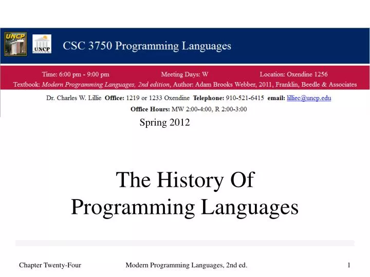 the history of programming languages