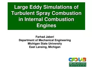Large Eddy Simulations of Turbulent Spray Combustion in Internal Combustion Engines