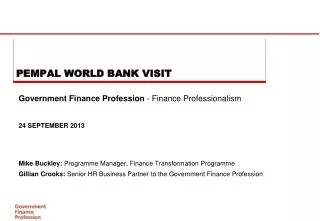 PEMPAL WORLD BANK VISIT