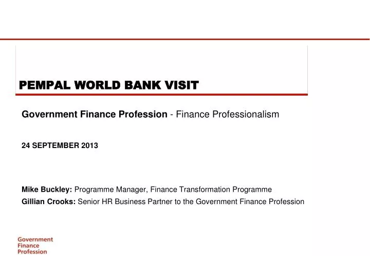 pempal world bank visit