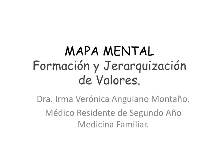 mapa mental formaci n y jerarquizaci n de valores