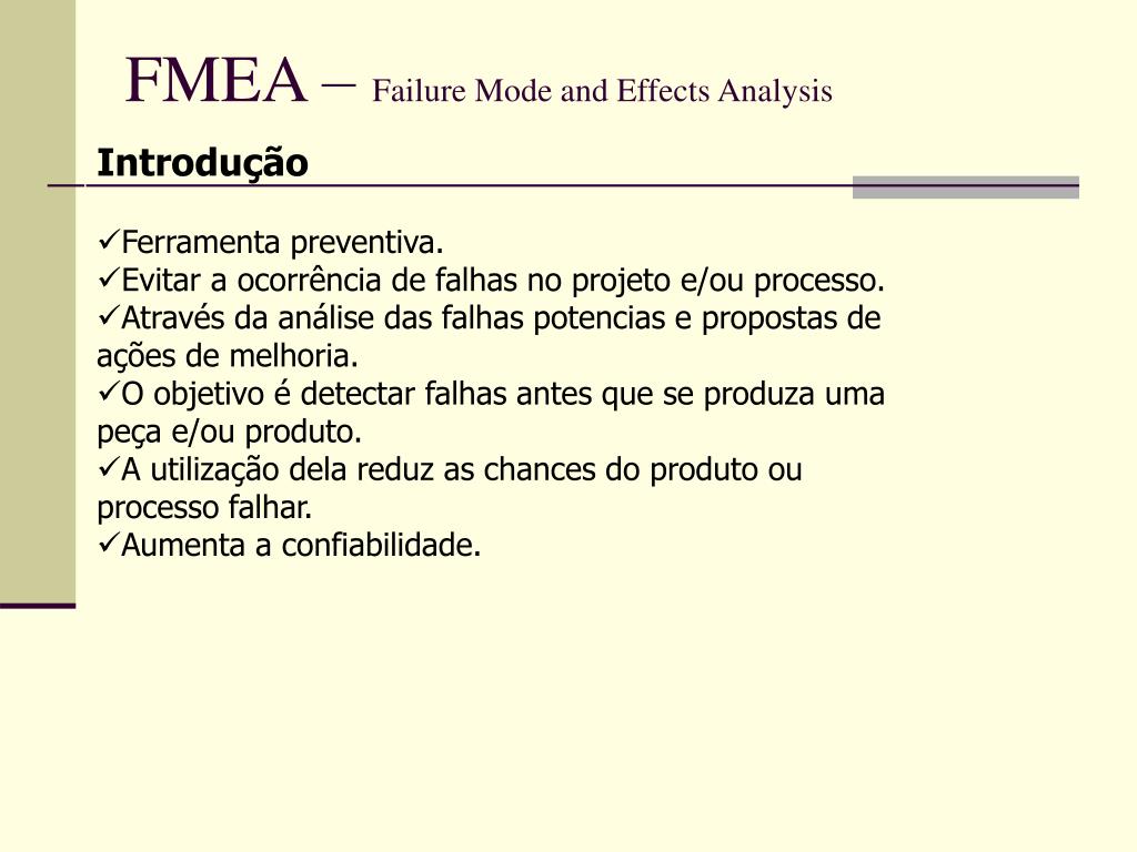 PPT - FMEA – Failure Mode and Effects Analysis PowerPoint Presentation ...