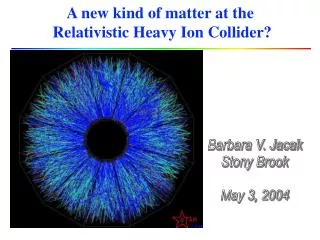 A new kind of matter at the Relativistic Heavy Ion Collider?