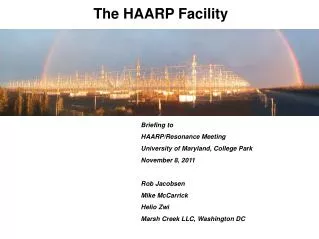 The HAARP Facility