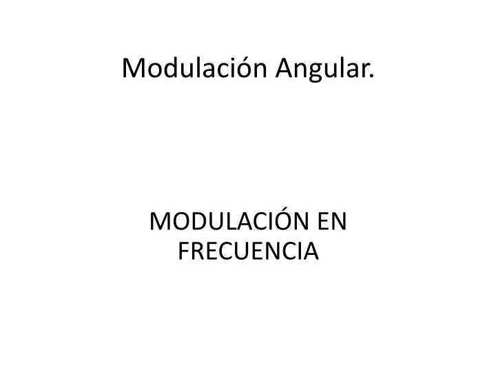 modulaci n angular