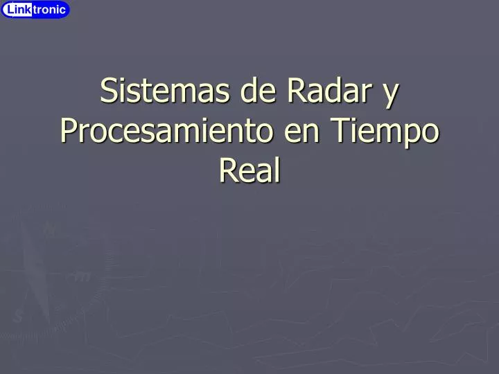 sistemas de radar y procesamiento en tiempo real