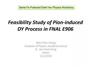 Feasibility Study of Pion-induced DY Process in FNAL E906
