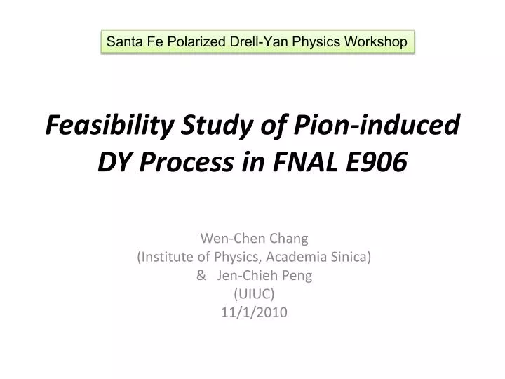 feasibility study of pion induced dy process in fnal e906