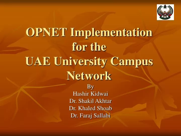 opnet implementation for the uae university campus network
