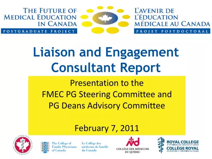 liaison and engagement consultant report