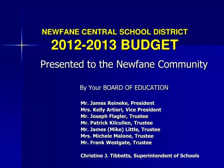 newfane central school district 2012 2013 budget