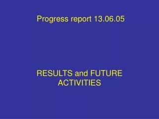 Progress report 13.06.05