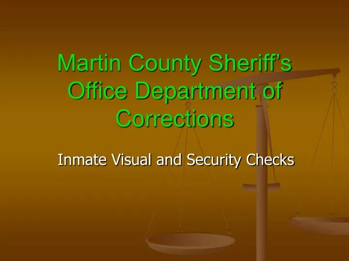 martin county sheriff s office department of corrections
