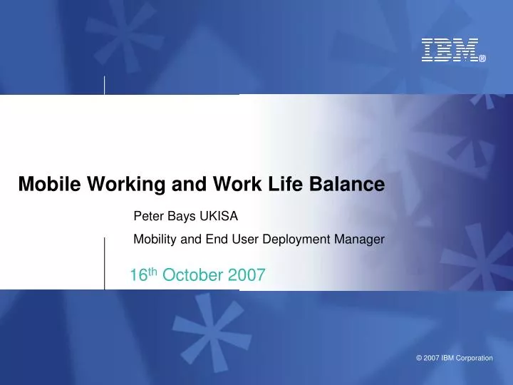 mobile working and work life balance