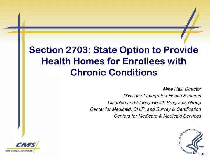 section 2703 state option to provide health homes for enrollees with chronic conditions