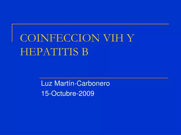 coinfeccion vih y hepatitis b